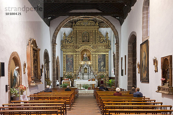 Innenraum der Kirche Iglesia de Nuestra Senora de Los Dolores  San Cristobal de La Laguna  Teneriffa  Kanarische Inseln  Spanien  Europa