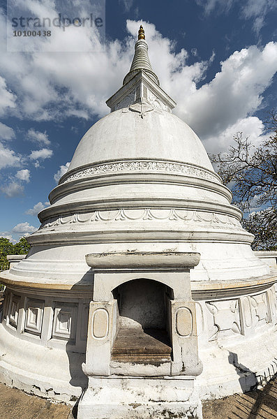 Weißer Stupa  Isurumuni Tempel  Anuradhapura  Sri Lanka  Asien