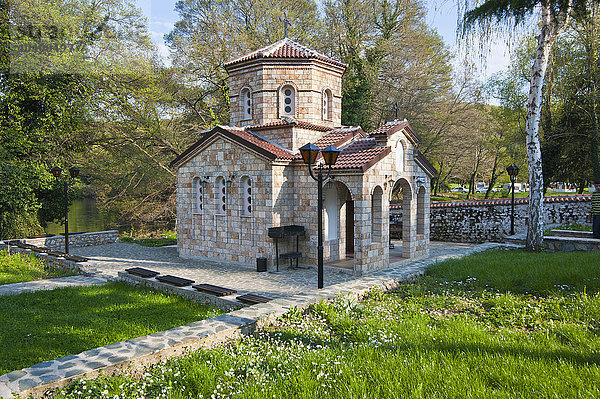 Kleine Kapelle im Kloster Sveti Naum  beim Ohrid-See  Mazedonien  Europa