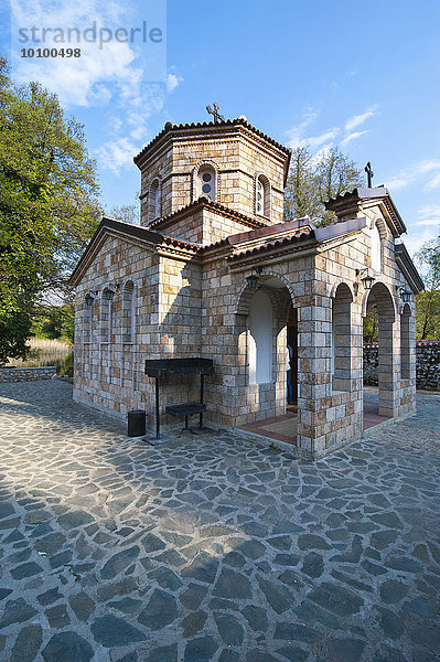 Kleine Kapelle im Kloster Sveti Naum  beim Ohrid-See  Mazedonien  Europa