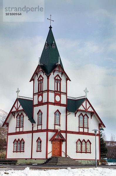 Kirche  Husavik  Island  Europa