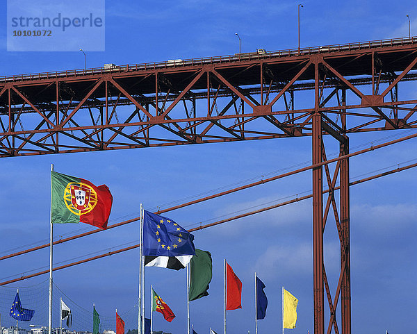 Brücke des 25. April  Lissabon  Portugal  Europa