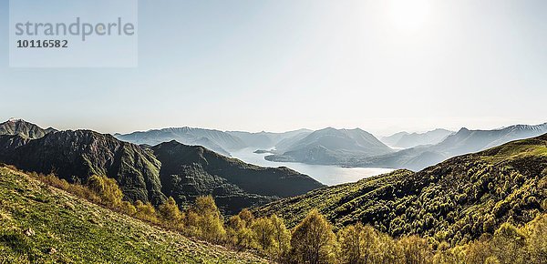 Panoramablick  Comer See  Italien