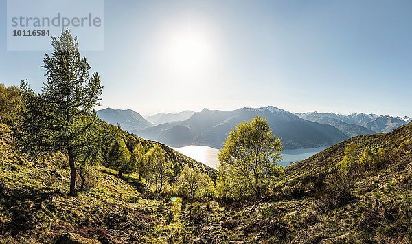 Panoramablick  Comer See  Italien