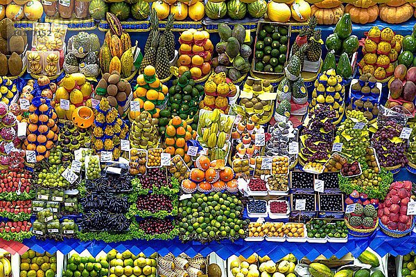 Obst- und Gemüsemarktstand  Sao Paulo  Brasilien