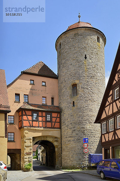 Torturm  Langenburg  Baden-Württemberg  Deutschland  Europa
