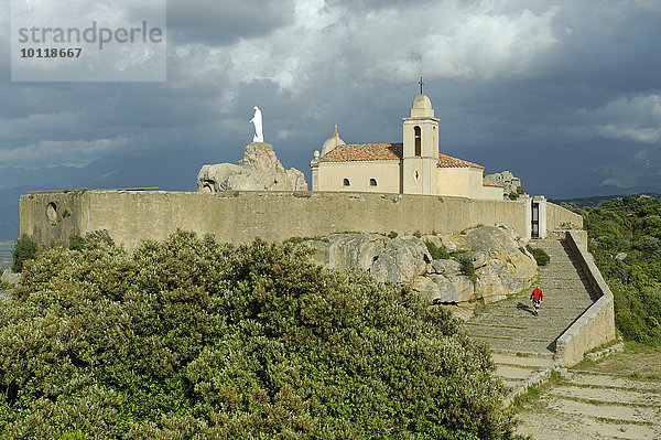 Wallfahrtskirche Notre Dame de La Serra bei Calvi  Département Haute-Corse  Korsika  Frankreich  Europa
