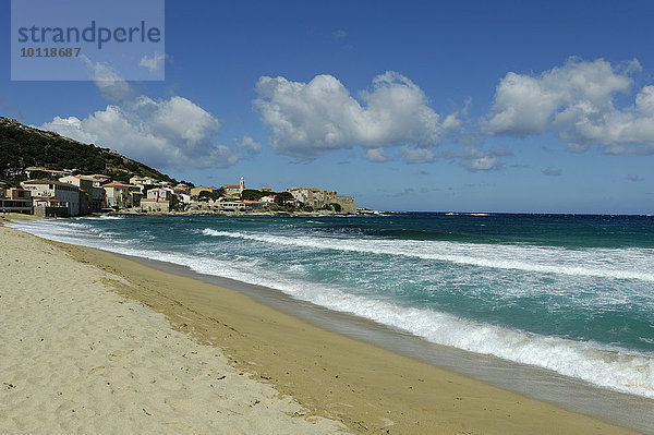 Strand von Algajola  Département Haute-Corse  Balagne  Nordküste  Korsika  Frankreich  Europa