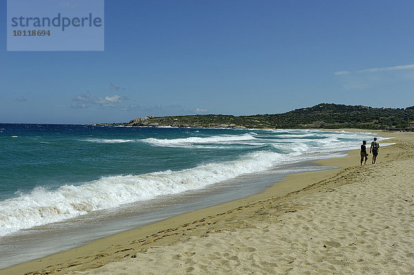 Strand von Algajola  Département Haute-Corse  Balagne  Nordküste  Korsika  Frankreich  Europa
