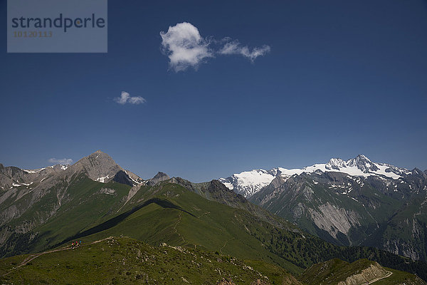 Ausblick von der Adler Lounge auf Kendlspitze und Großglockner  Hohe Tauern  Osttirol  Tirol  Österreich  Europa