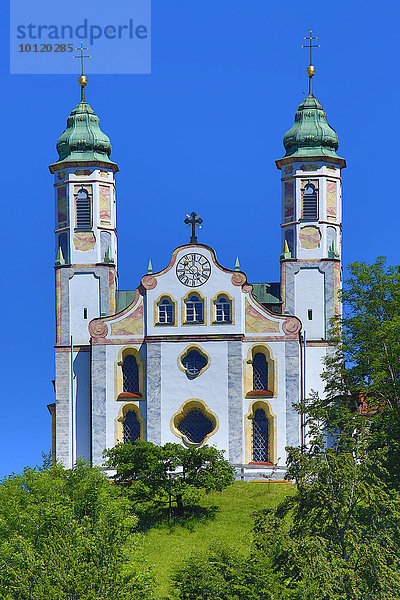 Heilig-Kreuz-Kirche  Kalvarienberg  Bad Tölz  Oberbayern  Bayern  Deutschland  Europa