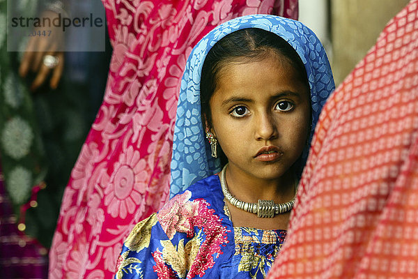 Mädchen  Portrait  Jaisalmer  Rajasthan  Indien  Asien