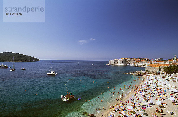 Strand  Dubrovnik  Dalmatien  Kroatien  Europa