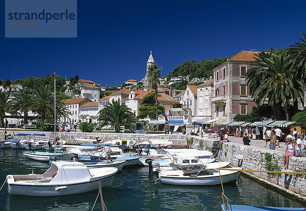 Hafen  Stadt Hvar  Insel Hvar  Dalmatien  Kroatien  Europa