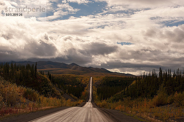 Hauptstraße in den Norden  Dempster Highway  McPherson  Yukon  Kanada  Nordamerika