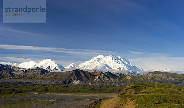 Schneebedeckter Mount McKinley  Denali-Nationalpark  Healy  Alaska