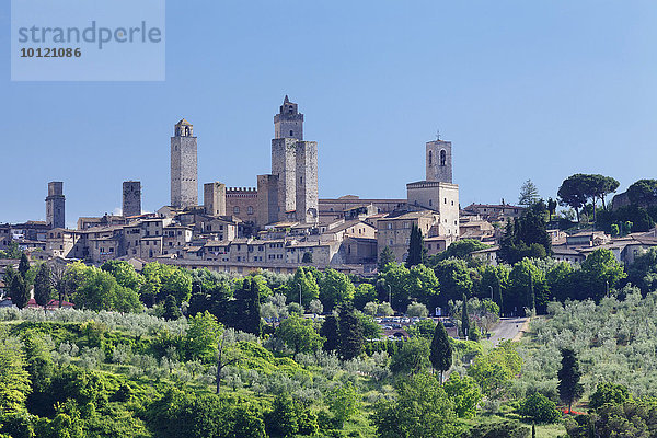 San Gimignano  UNESCO Weltkulturerbe  Toskana  Provinz Siena  Italien  Europa