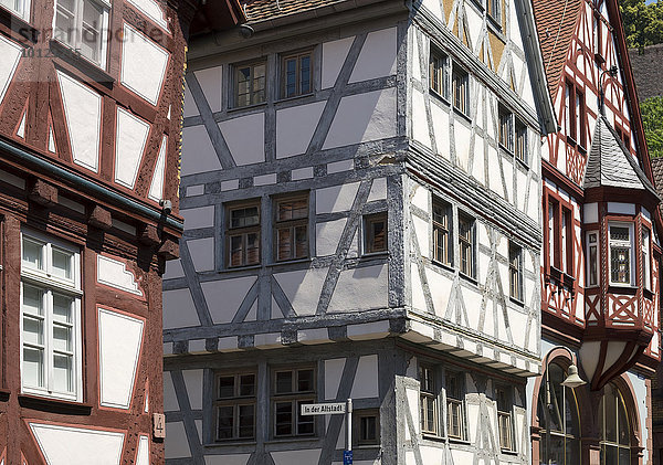 Fachwerkhäuser in der Altstadt  Klingenberg am Main  Unterfranken  Franken  Bayern  Deutschland  Europa