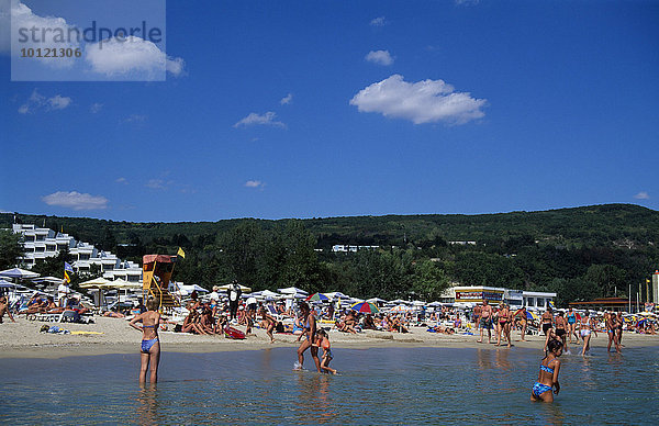 Strand von Albena  Schwarzes Meer  Bulgarien  Südosteuropa  Europa