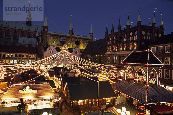Weihnachtsmarkt  Lübeck  Schleswig-Holstein  Deutschland  Europa