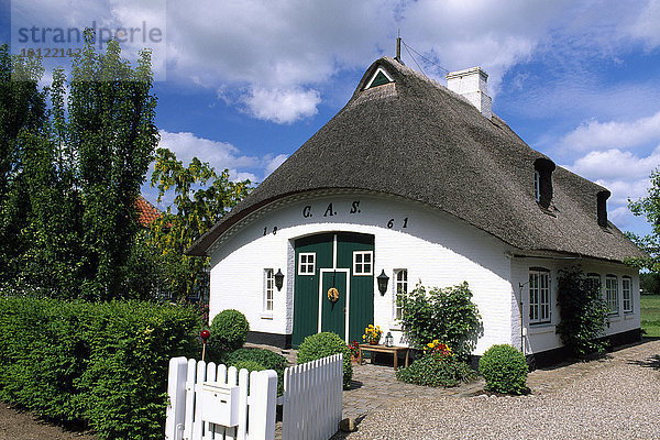 Reetdachhaus  Sieseby  Schlei  Schleswig-Holstein  Deutschland  Europa