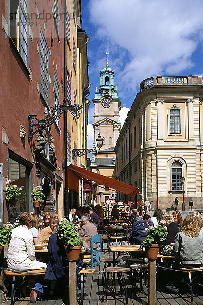 Café  Altstadt von Stortorget  Gamla Stan  Stockholm  Schweden  Skandinavien  Europa