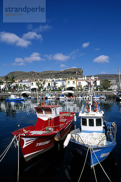 Fischerhafen von Puerto de Mogan  Gran Canaria  Kanaren  Spanien  Europa