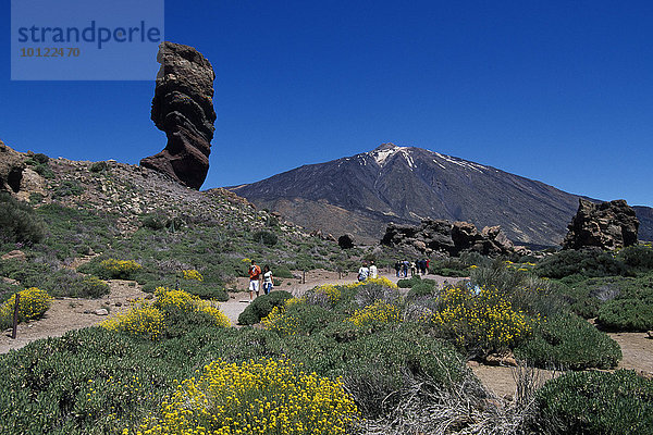 Los Roques und Teide  Nationalpark  Teneriffa  Kanaren  Spanien  Europa