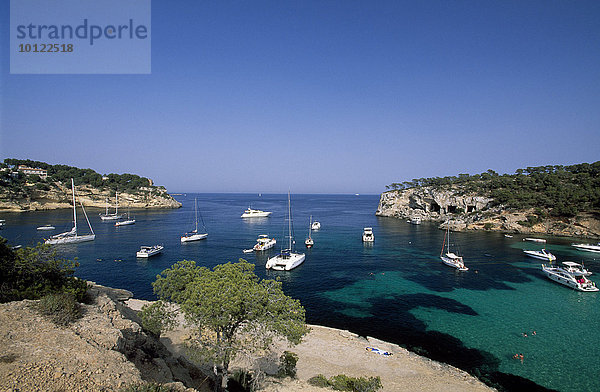 Segelboote bei Portals Vells  Mallorca  Balearen  Spanien  Europa