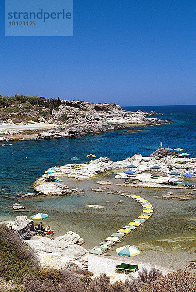 Nikolas Beach in Rhodos  Dodekanes  Griechenland  Europa