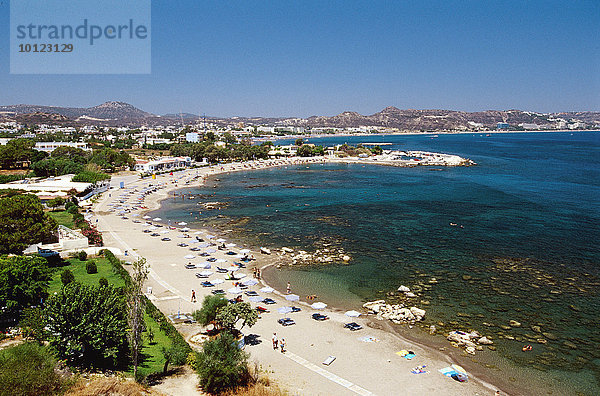 Strand von Faliraki  Rhodos  Dodekanes  Griechenland  Europa