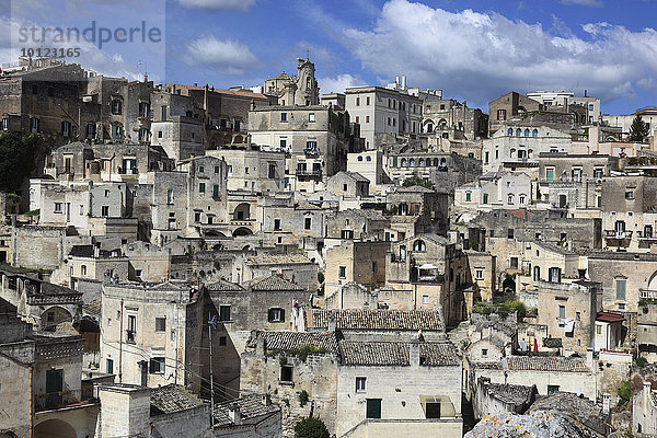 Altstadt  Höhlensiedlungen Sassi di Matera  Unesco Weltkulturerbe  Matera  Basilikata  Italien  Europa