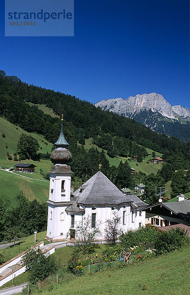 Wallfahrtskirche Maria Gern  Untersberg  Kneifelspitze  Berchtesgadener Land  Bayern  Deutschland  Europa