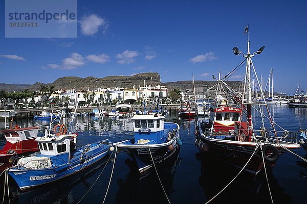 Fischerhafen  Puerto de Mogan  Gran Canaria  Kanaren  Spanien  Europa