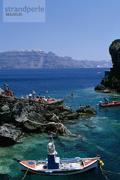 Red Beach  Oia  Santorin  Kykladen  Griechenland  Europa