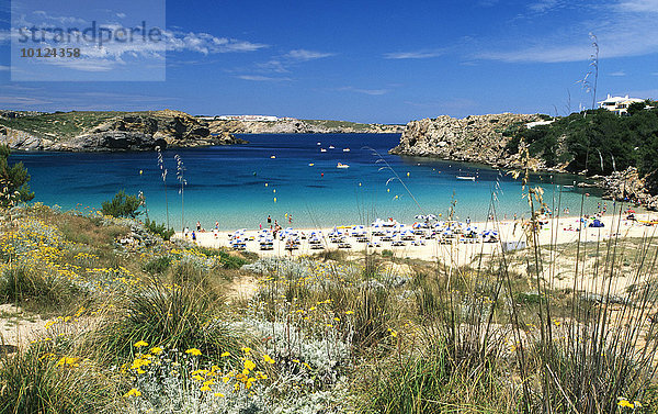 Strand bei Arenal d'en Castell  Menorca  Balearen  Spanien  Europa