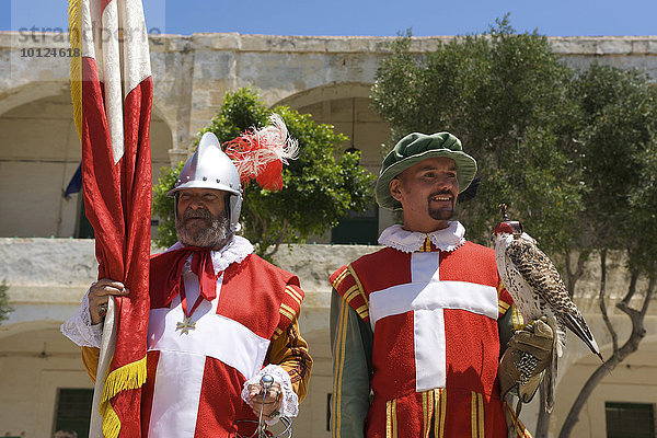 In-Guardia-Parade im Fort St. Elmo  Valletta  Malta  Europa