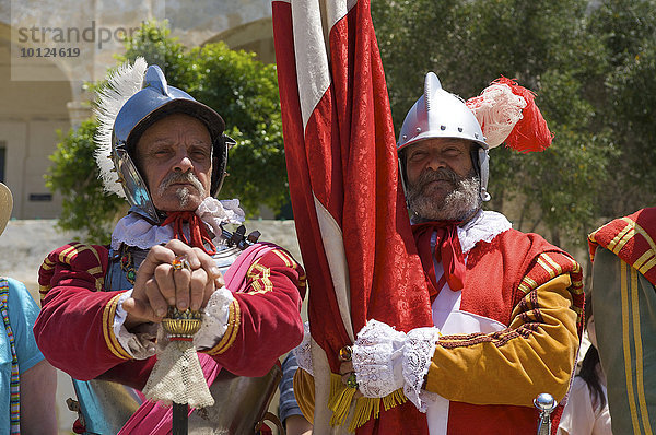 In-Guardia-Parade im Fort St. Elmo  Valletta  Malta  Europa