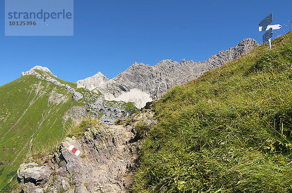 Auf dem Weg zum Prinz-Luitpold-Haus  Hintersteiner Tal  Bad Hindelang  Allgäu  Bayern  Deutschland  Europa