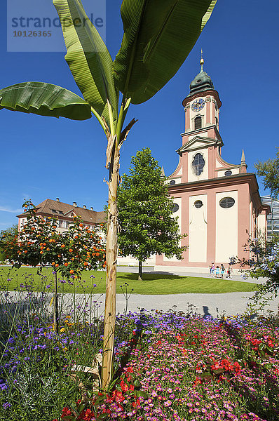 Schlosskirche auf der Blumeninsel Mainau  Bodensee  Baden-Württemberg  Deutschland  Europa