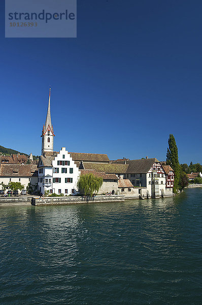 Stadtansicht von Stein am Rhein  Bodensee  Schweiz  Europa