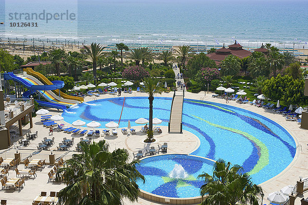 Terrace Beach Resort am Strand von Side  türkische Riviera  Türkei  Vorderasien  Asien