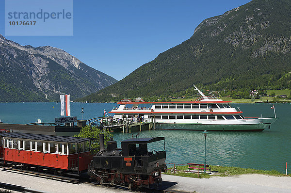 Seebahnhof der Achenseebahn  Seealm am Achensee  Tirol  Österreich  Europa