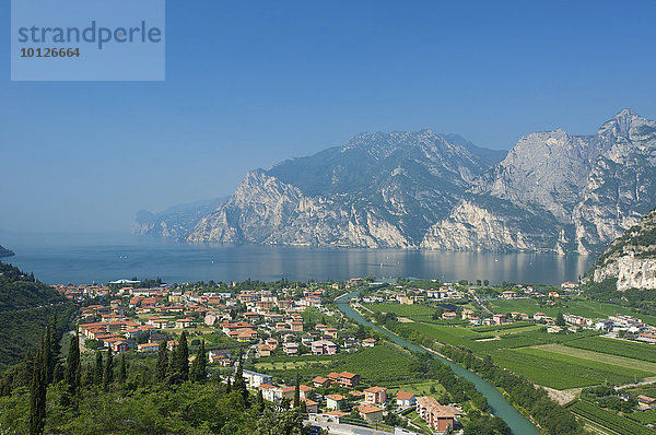 Blick auf Torbole am Gardasee  Trentino  Italien  Europa