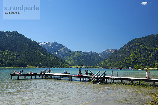 Badesteg bei Buchau am Achensee  Tirol  Österreich  Europa