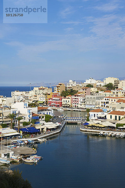 Voulismeni-See in Agios Nikolaos  Kreta  Griechenland  Europa