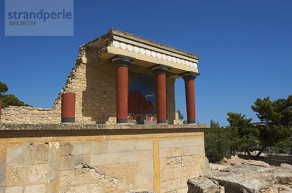 Ausgrabungen eines minoischen Palastes in Knossos  Heraklion  Kreta  Griechenland  Europa