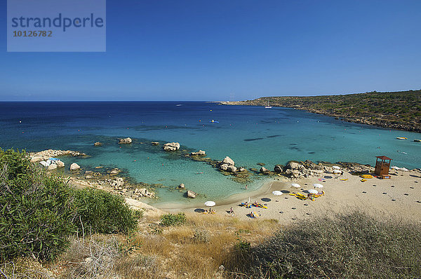 Konnos Beach bei Protaras  Agia Napa oder Ayia Napa  Südzypern  Zypern  Europa