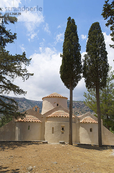 Griechisch-orthodoxe Kirche Panagia i Kera  bei Kritsa  Agios Nikolaos  Kreta  Griechenland  Europa