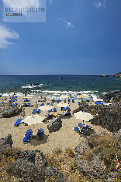 Damnoni Strand bei Plakias  Kreta  Griechenland  Europa